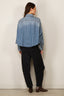 R13 - Blouse - Cropped Denim Shirt -  Brindley