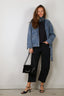 Tibi - Jacket - Classic Denim Moto Bomber - Classic Blue
