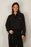 Rotate - Sweater - Slinky Knit Polo - Black Combo