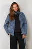 Tibi - Jacket - Classic Denim Moto Bomber - Classic Blue