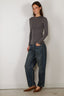 RÓHE - Top - Fine Merino Long Sleeve - Mid Grey Melange