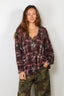 R13 - Vest - Printed Oversized Cardigan - Black / Red / White Plaid