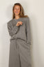 Tibi - Sweater - Feather Weight Viscose Removable Shoulderpad Long - Grey