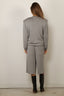 Tibi - Sweater - Feather Weight Viscose Removable Shoulderpad Long - Grey