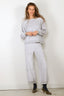Suzie Kondi - Sweater - Samos Oversize Sweatshirt Velour - Heather Grey