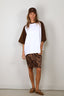 Tibi - T-Shirt - Perfect T Baseball T - Brown Multi