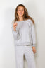Suzie Kondi - Sweater - Samos Oversize Sweatshirt Velour - Heather Grey