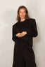 Tibi - Sweater - Feather Weight Viscose Removable Shoulderpad Long - Black