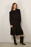 Tibi - Sweater - Feather Weight Viscose Removable Shoulderpad Long - Black