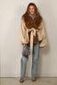 Rotate - Jas - Faux Fur Collar Jacket - Cement