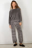 Suzie Kondi - Sweater - Samos Oversize Sweatshirt Velour - Charcoal Heather