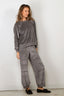 Suzie Kondi - Sweater - Samos Oversize Sweatshirt Velour - Charcoal Heather