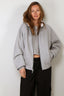 Tibi - Vest - Compact Tech French Terry Zip Up Hoodie - Heather Grey