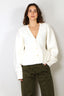 Rotate - Vest - Cardigan W/ Peplum - Egret