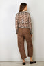 Nili Lotan - Blouse - Gaia Slim Shirt - Stone / Brown Snake Print