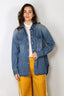 6397 - Blouse - Denim Western Shirt - Light Ash Blue