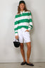 Ralph Lauren - Shirt - Knit Rugby Pullover - Billiard Green / Deckwash White