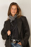R13 - Sjaal - Folded Scarf - Black And White Stripe