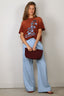 Golden Goose - T-Shirt - Journey W's T-Shirt Regular Dyed - Picante