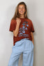 Golden Goose - T-Shirt - Journey W's T-Shirt Regular Dyed - Picante