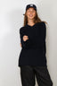 Tibi - Sweater - Cardigan Stitch V-Neck  Easy Pullover - Dark Navy