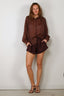 Forte_Forte - Blouse - Co/Se Voile Shirt - Chocolat