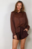 Forte_Forte - Blouse - Co/Se Voile Shirt - Chocolat