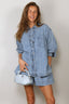 Suzie Kondi - Blouse - Kappa Button-Up Shirt Denim - Okeanos