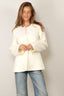 RÓHE - Blazer - Bouclé Shaped Blazer - Cream