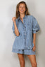 Suzie Kondi - Blouse - Kappa Button-Up Shirt Denim - Okeanos