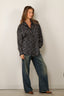 R13 - Blouse - Pintuck Drop Neck Shirt - Black And White Small Butterfly