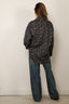 R13 - Blouse - Pintuck Drop Neck Shirt - Black And White Small Butterfly