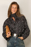 R13 - Sjaal - Folded Scarf - Black And White Sunburst Pattern