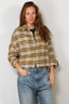 R13 - Blouse - Cropped Work Shirt - Yellow Plaid