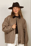 Golden Goose - Hoed - Fedora Flat Brim Hat - Dark Brown