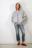 Tibi - Vest - Compact Tech French Terry Zip Up Hoodie - Heather Grey