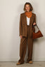 Forte_Forte - Broek - Grain De Poudre High Waist Pants - Gold