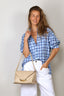 Tibi - Blouse - Otis Check Oversized Shirt - Blue Multi