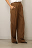 Forte_Forte - Broek - Grain De Poudre High Waist Pants - Gold