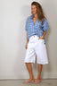 Tibi - Blouse - Otis Check Oversized Shirt - Blue Multi