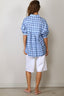 Tibi - Blouse - Otis Check Oversized Shirt - Blue Multi