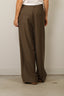 Tibi - Broek - Cozy Flannel Triple Pleat Pant - Army Green
