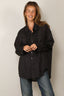 R13 - Blouse - Shredded Sean Ruffle Shirt - Black / White Polka Dot