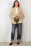 Golden Goose - blazer - Double-Breasted Blazer Gabardine - Sand