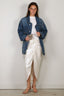 Rotate - Rok - Sequins Knot Skirt - Egret