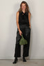 Forte_Forte - Top - Silk Satin LavalliSre Top - Black