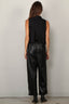 Forte_Forte - Top - Silk Satin LavalliSre Top - Black