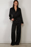 Forte_Forte - Broek - "The Lotus" Fluid Jacquard High Waist Pants - Notte