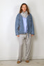 Tibi - Jacket - Classic Denim Moto Bomber - Classic Blue