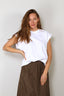 Tibi - Top - Light Weight Sweatshirting Sleeveless Easy Top - White